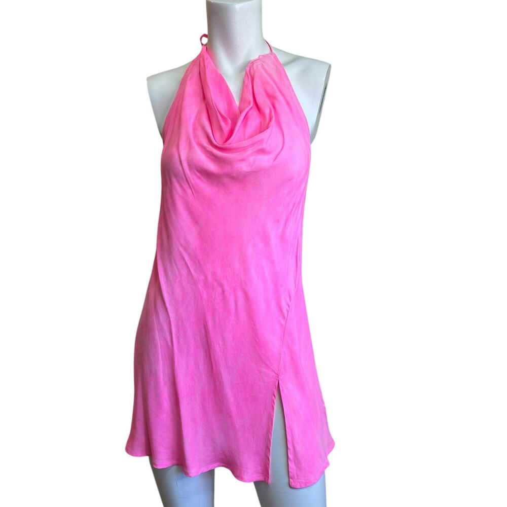 Vintage Souls Sheena Mini Dress in Electric Pink sz S NWT Flawed